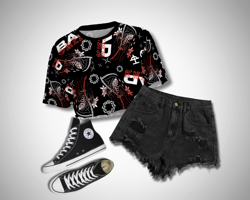 Dethrone - Short Sleeve Cropped Tee