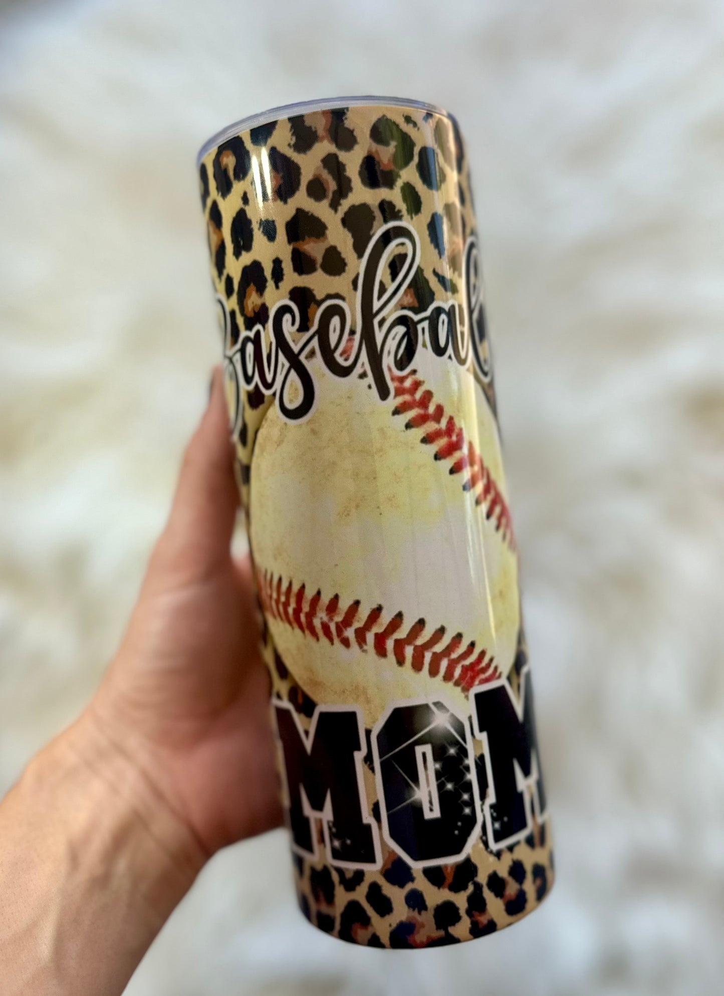 Cheetah Baseball Mom - 20 oz Tumbler