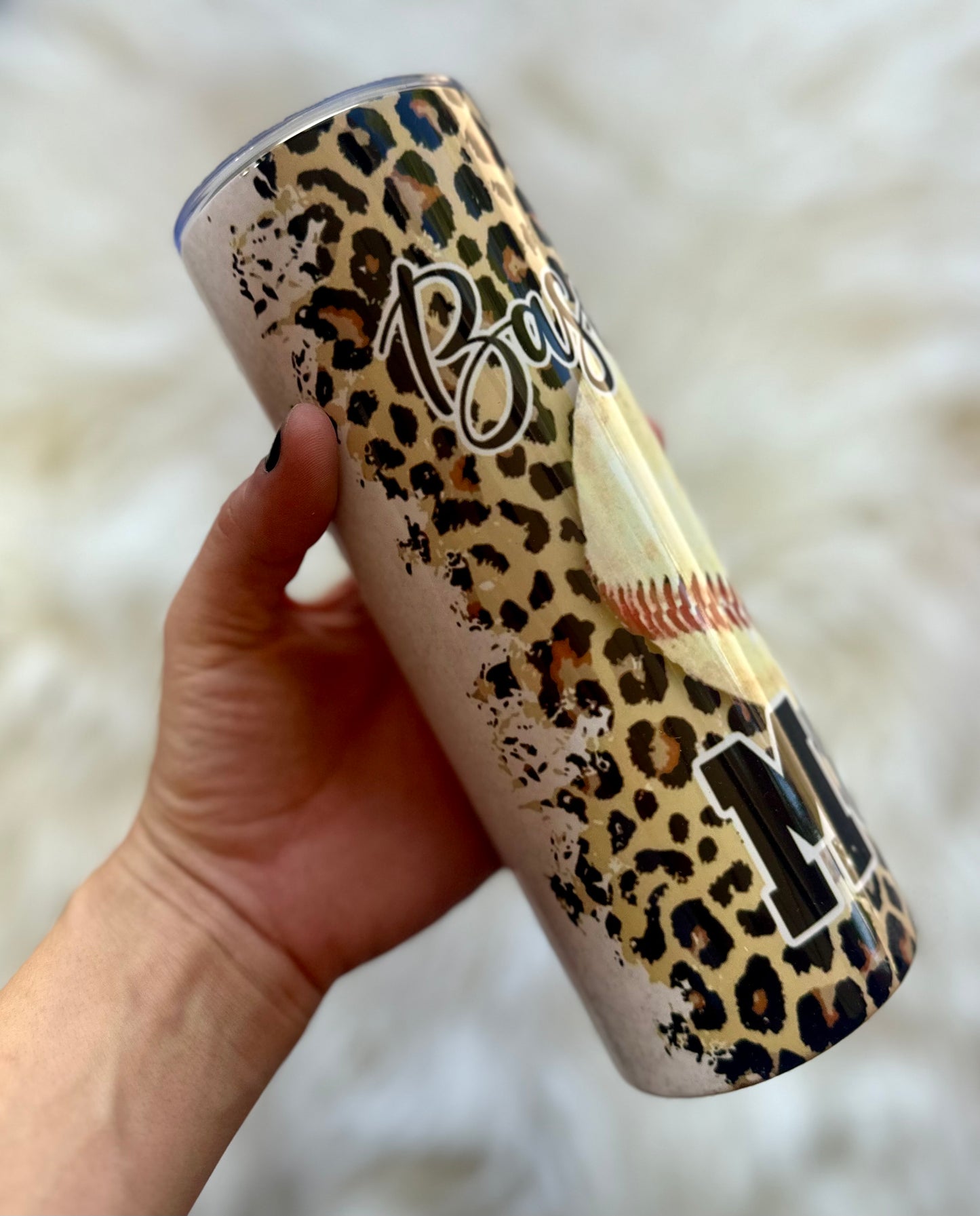 Cheetah Baseball Mom - 20 oz Tumbler