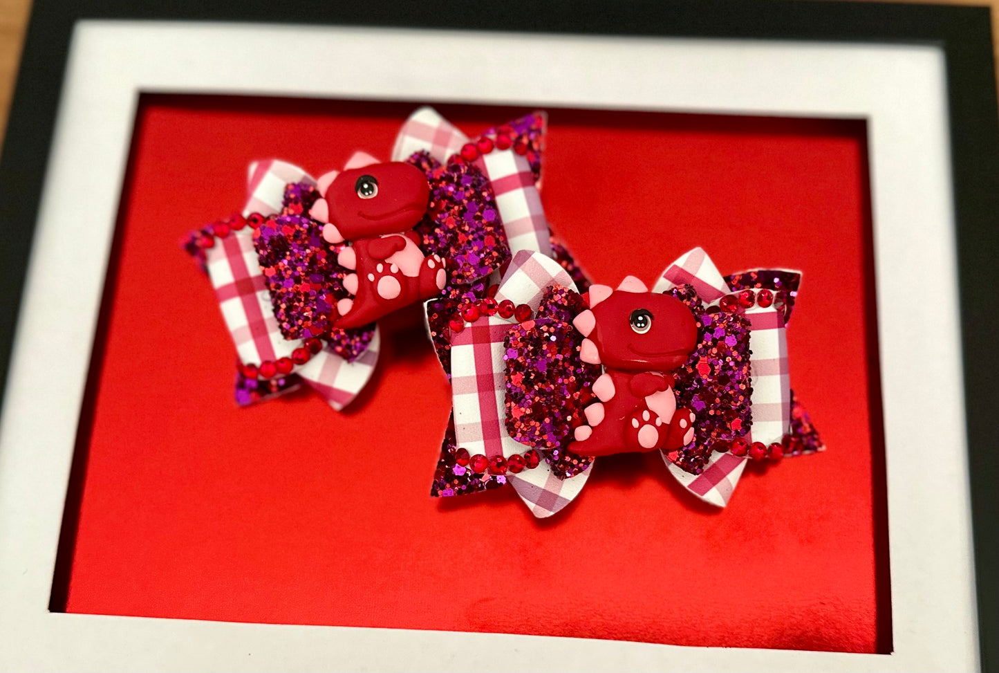 Red Dinosaur - Bow Set